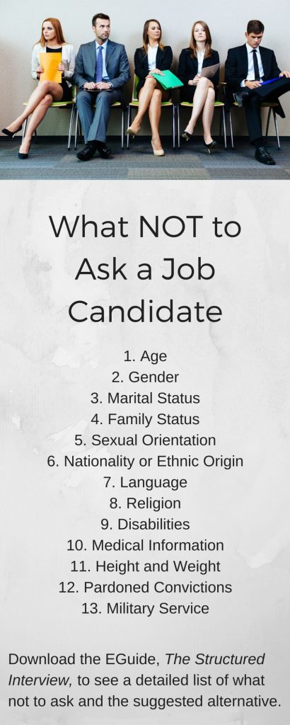 what NOT to ask a job candidate