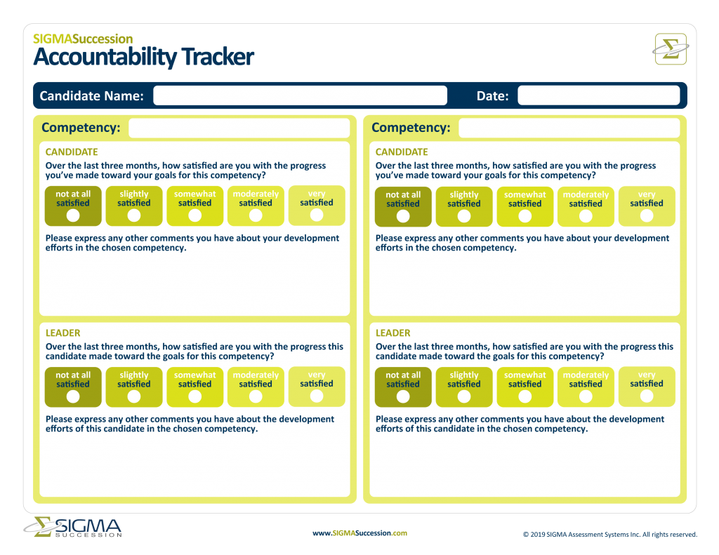 Talent Development Accountability Tracker for Succession Planning