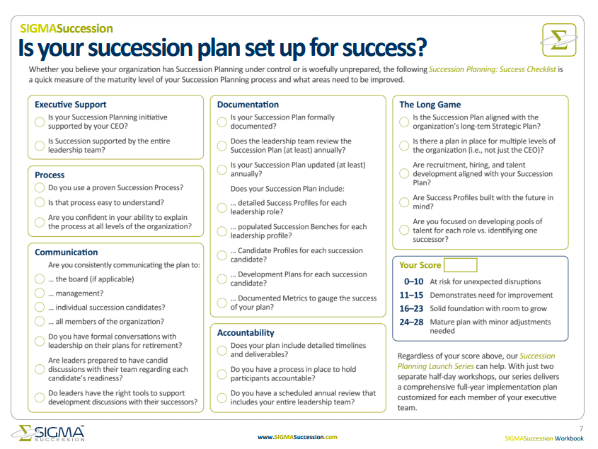 Is your succession plan set up for success?