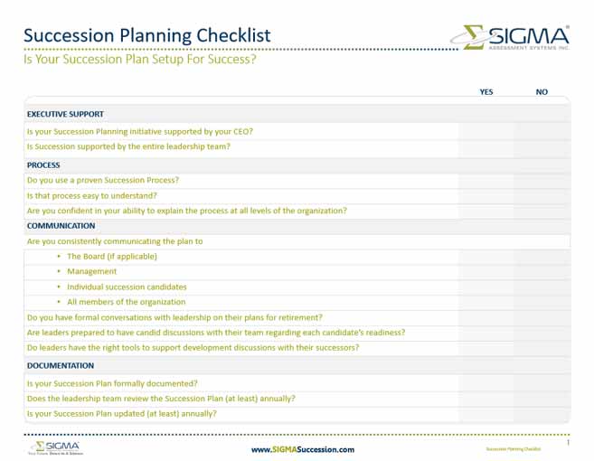 Succession Planning Checklist