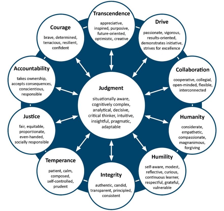 Leadership Character Figure from the Nature and Importance of Leadership Character section in the LCIA-360 report