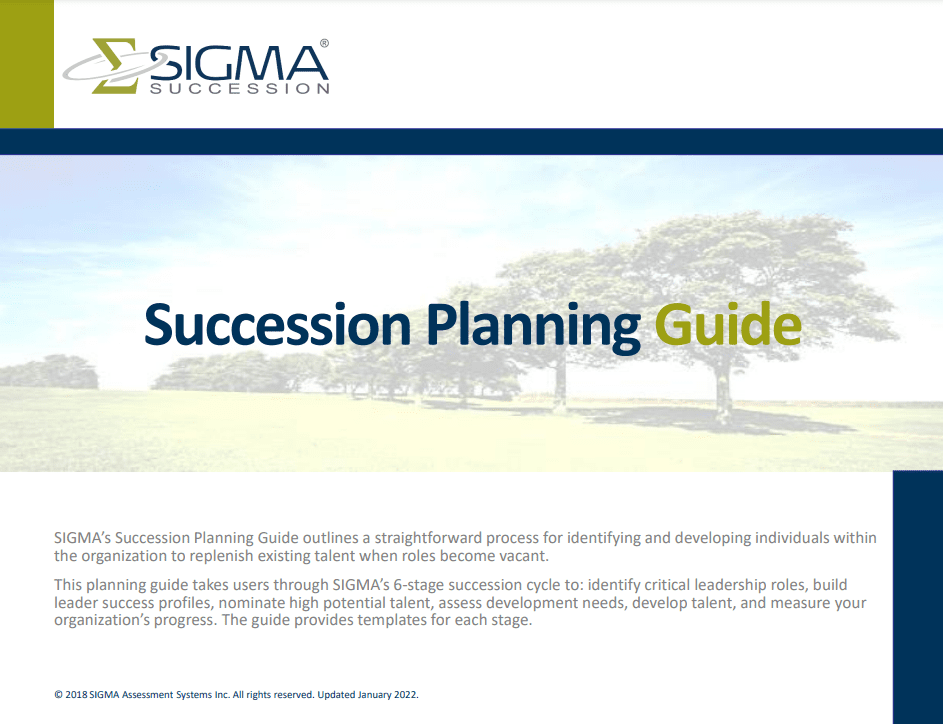 Succession Planning Guide from SIGMA Assessment Systems.