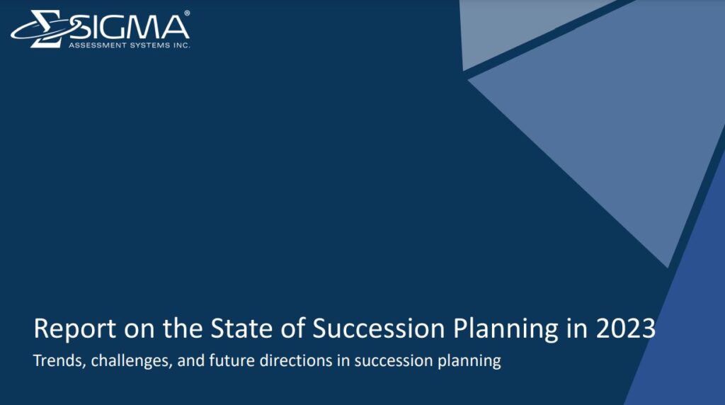 Cover of SIGMA’s Report on the State of Succession Planning in 2023