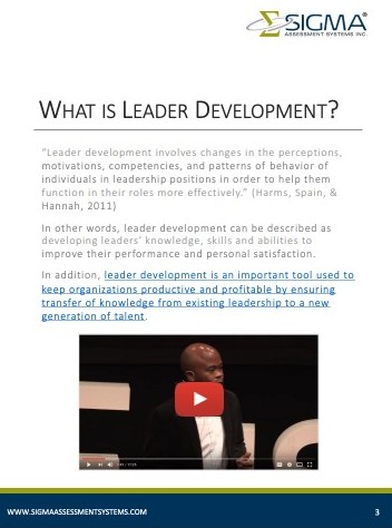 What is Leader Development? – SIGMA Assessment Systems