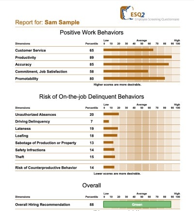 page2 ESQ2 Sample Results Page